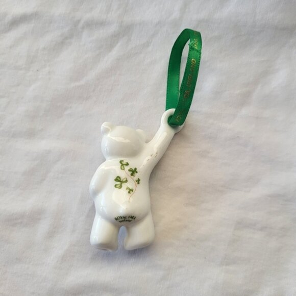 Royal Tara Ireland Porcelain Shamrock Angel and Teddy Bear Ornaments - Picture 3 of 9